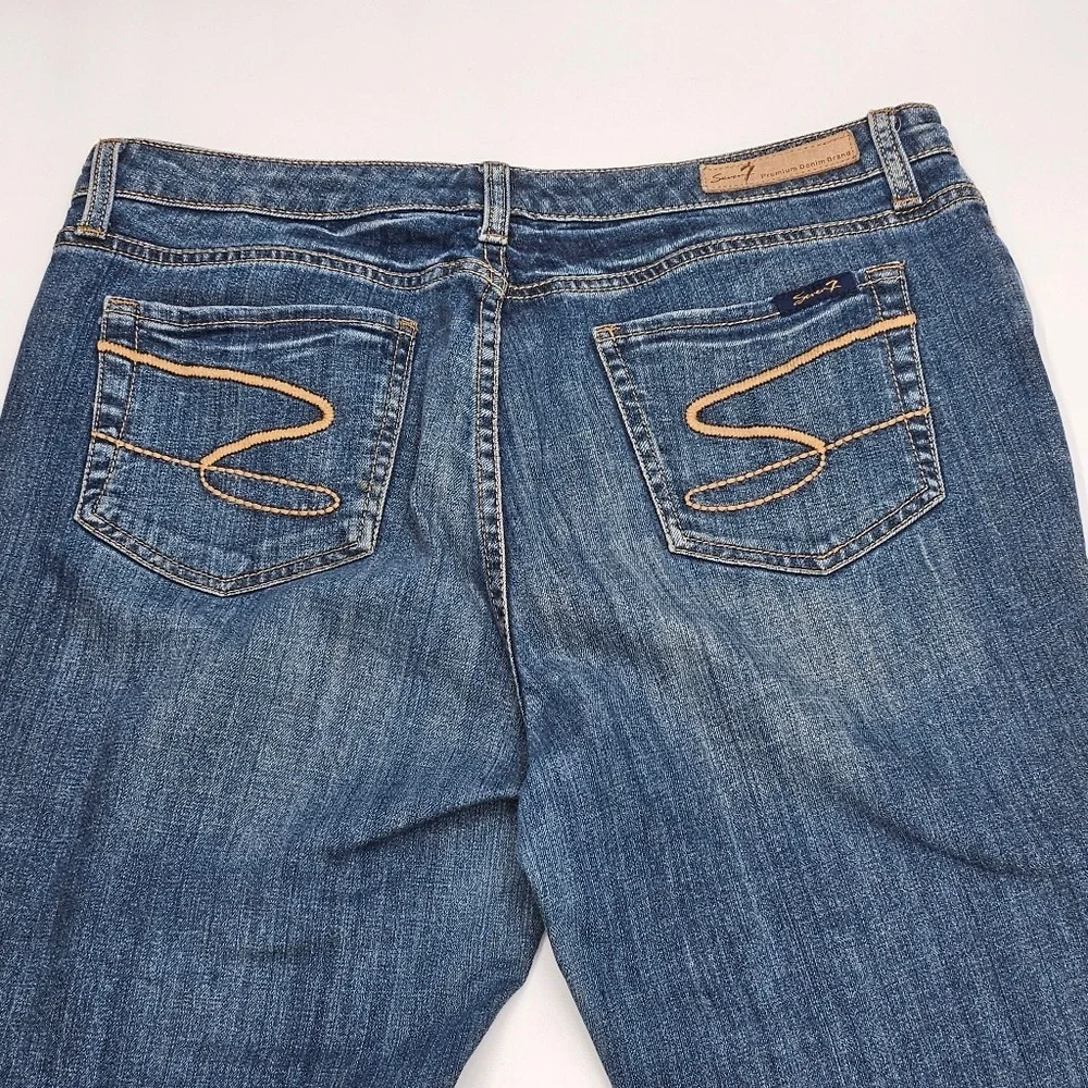 Seven 7 Premium Denim Jeans‎ Flare Dark Wash Women's Classic Style